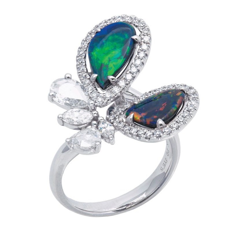 Női 925 ezüst európai és amerikai stílusú cirkóniás karomú berakásos rovargyűrű