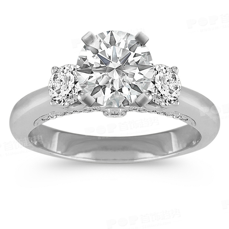 Női egyszerű atmoszférikus karmos szett 925 ezüst gyűrű Kína Ruifanbao ékszergyár