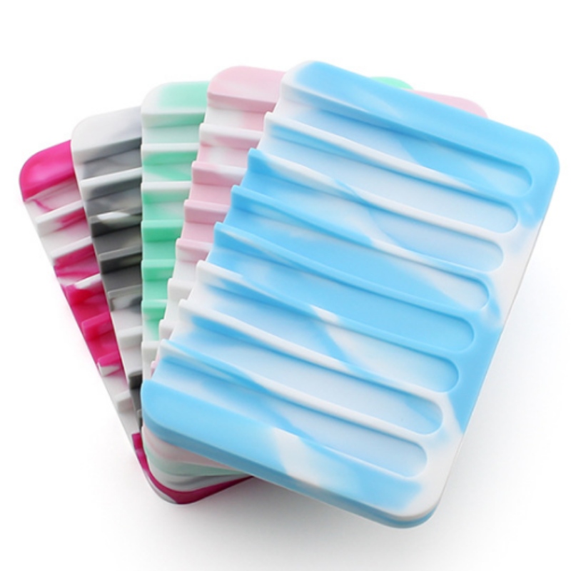 Szögletes vegyes színű csepegtető szappan állvány