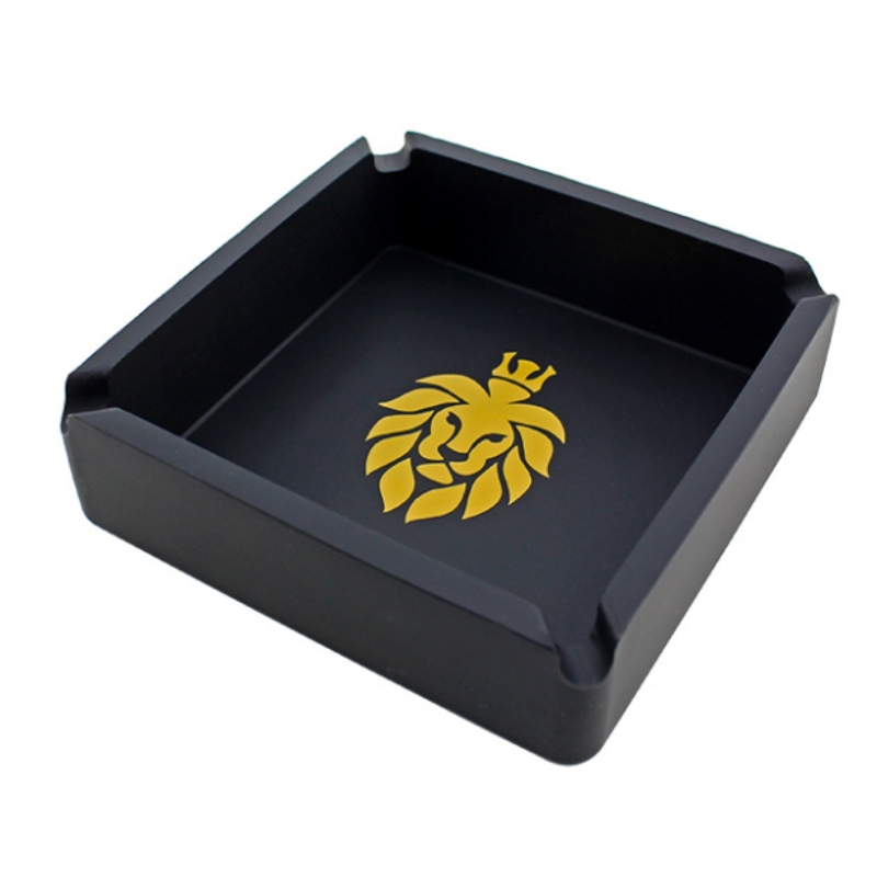 Nagy nyomtatott négyzet alakú hamutartó