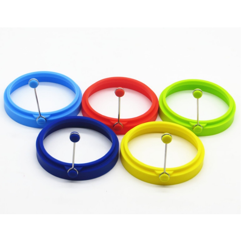 Szilikon kerek omlett fogantyú szilikon omlett DIY penész tasak tojás szilikon tojás gyűrű