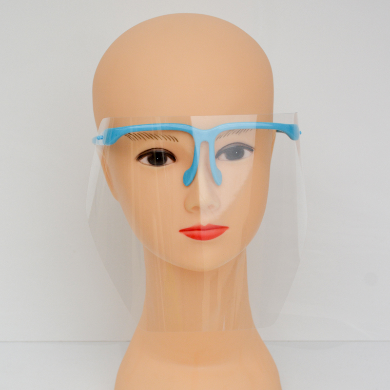 Eldobható biztonsági védő átlátszó antiolajos arcvédő arcvédő szemüveggel