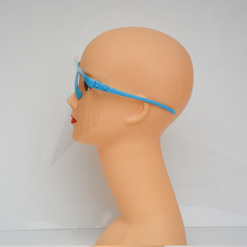 Eldobható biztonsági védő átlátszó antiolajos arcvédő arcvédő szemüveggel