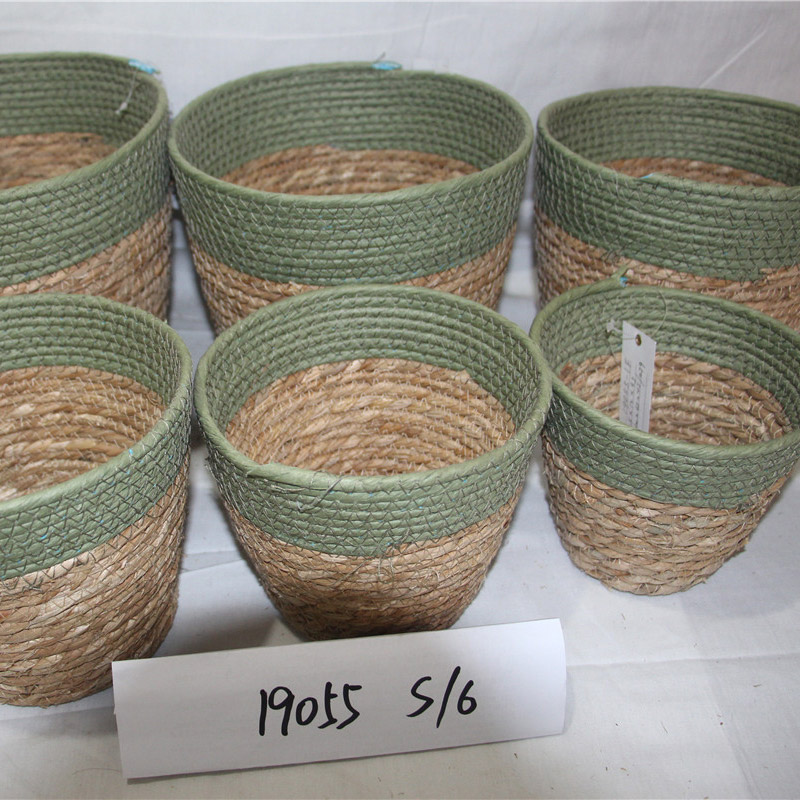 Otthoni tároló fűkosár Oem & Odm testreszabott otthoni tárolási szervezet vászon dekoratív tengeri fűkosár