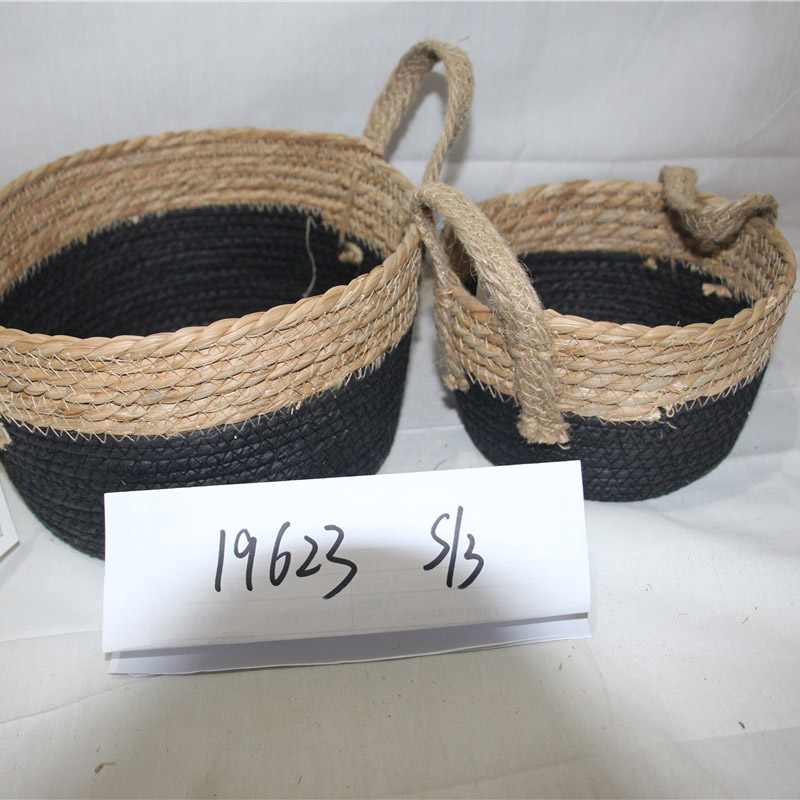 House ware orgazinális természetes szalma húzózsinór kosár táska