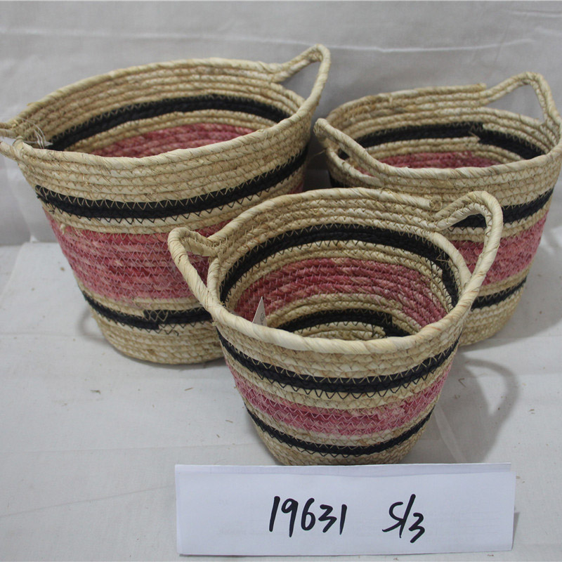 Piszkos mosoda, kosártároló, Seaweed Box Egyszerű dekorációs, hajtogatható tartalomkészítő Szalma, kézzel készített bambusz szervező