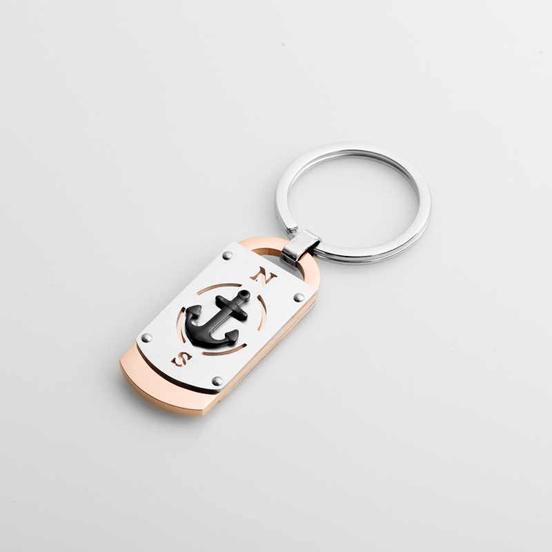 Nagykereskedelmi divat kiegészítő kéttónusú medál kulcstartó Sea sorozat kollekciója