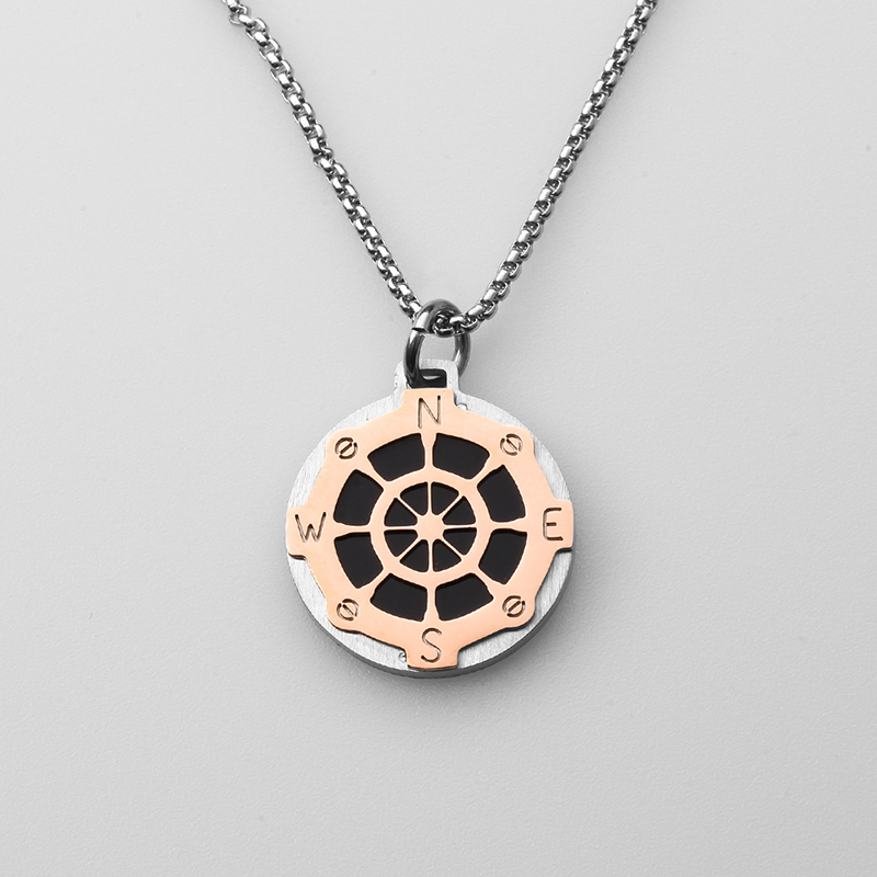 Kínában készült, olasz stílusú rozsdamentes acél ékszerkormány szélhorgony medál férfi nyaklánc