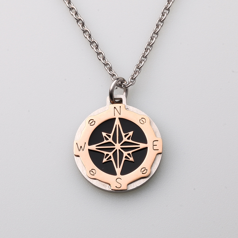 Kínában készült, olasz stílusú rozsdamentes acél ékszerkormány szélhorgony medál férfi nyaklánc