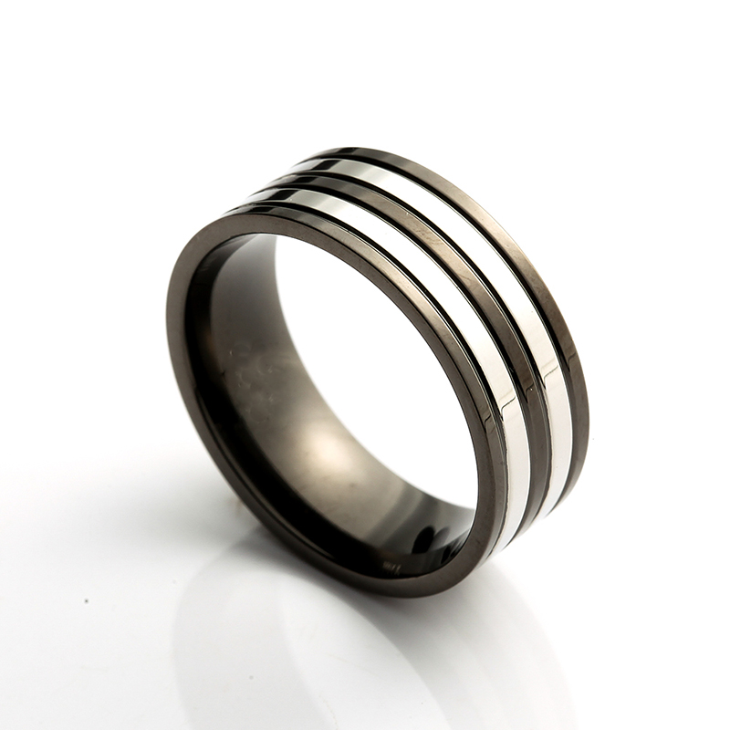 Men\\\\\\\\\\\\\'s Stainless Steel Ring Two Tone Black Playing Ring Ring