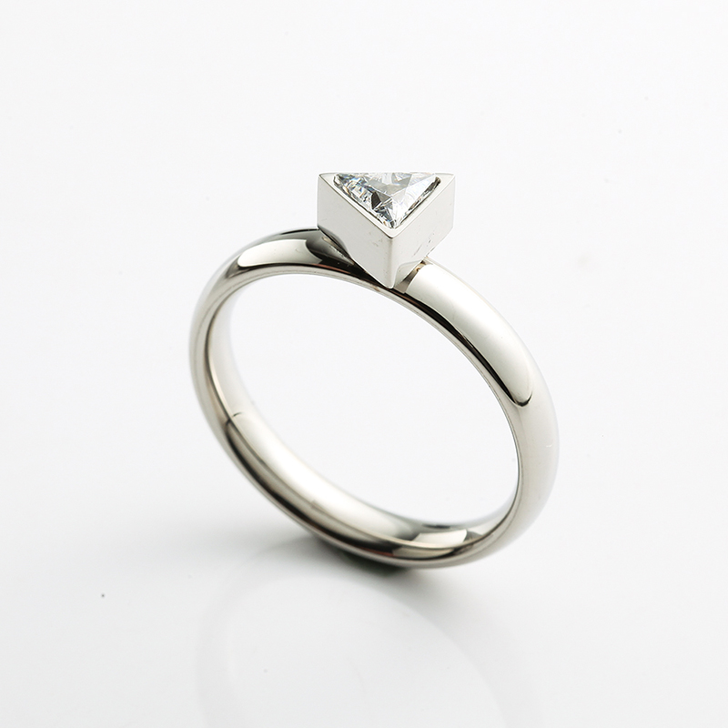 Női rozsdamentes acél gyűrű arany \/ rózsaszín \/ ezüst gyűrű CZ kő gyűrű