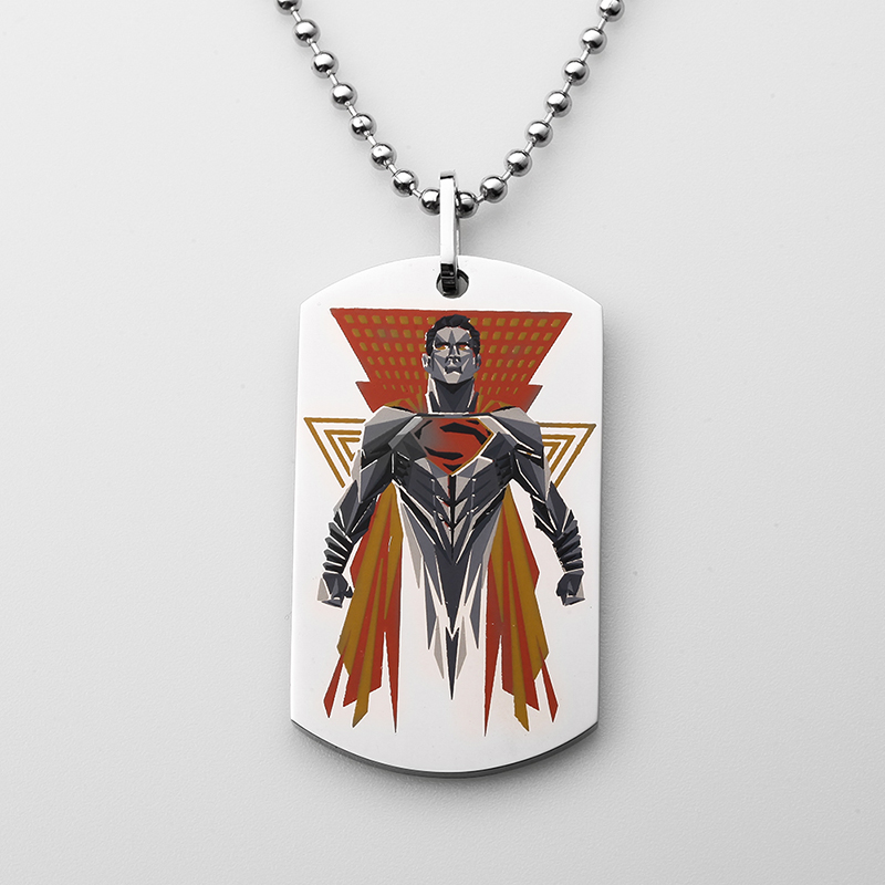 Superman rozsdamentes acél medál Superman Dog Tag nyaklánc