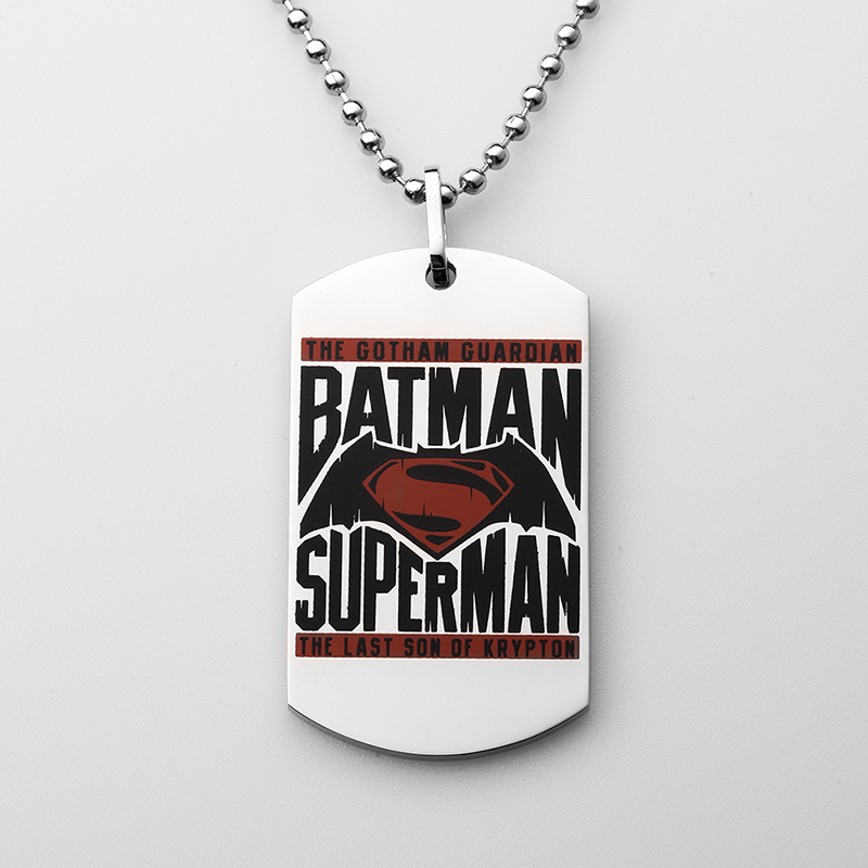 Superman rozsdamentes acél medál Superman Dog Tag nyaklánc