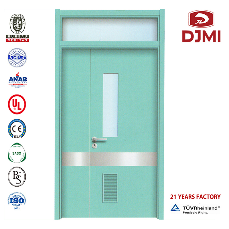 Kiváló minőségű kompozit szoba röntgen árnyékolásához laminált Hpl fa ajtó olcsó belső tér alumínium dupla lengőajtóval Ce \/ Iso \/ En testreszabott belső tér üvegablakkal Automatikus egyajtós dizájn Hpl ajtók