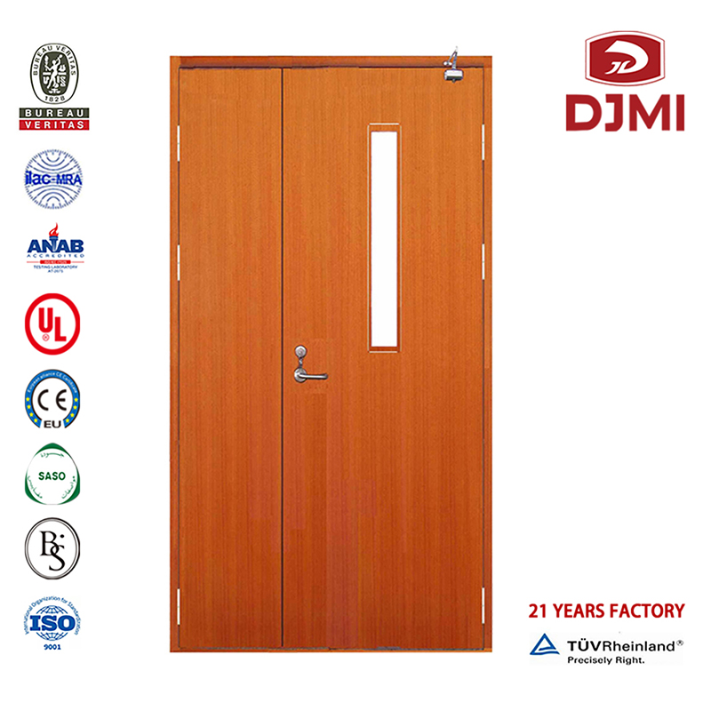 Olcsó Meeting Room Dupla Timber Door Rated Doors for Building Custommed Wooden Suppler 2 órányi Tűzoltó Ajtó New Beállítások Wood Doors Flat Certified Commercial Factory Price Fire Proof Door