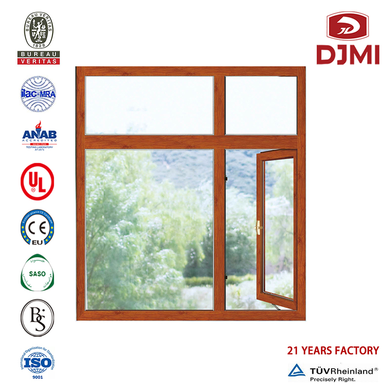 Casement Factory Lowest Price Window Customize 5Mm Tempored Chinese Casement Glass Aluminium Guangzhou Gyártó Árfolyam Tils Turn Windown Multifunkcionális Durable Swing Wood Szín Casement Windows