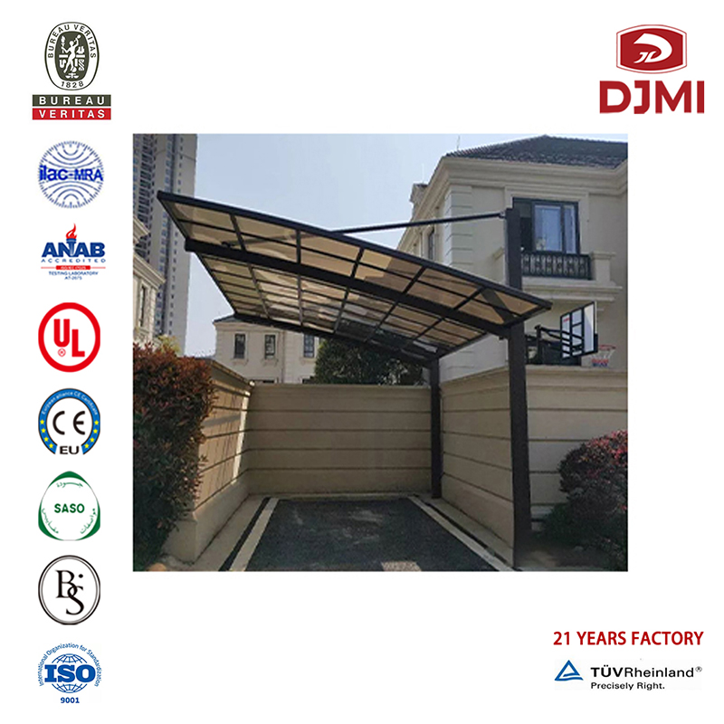A Doors and Terraces Commercial Policarbonate Carport Canopy Multifunkcionális Gazebo High Snow Load Carport Aluminium húzza Carports Canopy Professional Outdoor Shed Villa Carport Arched Ruf Carports Canopy