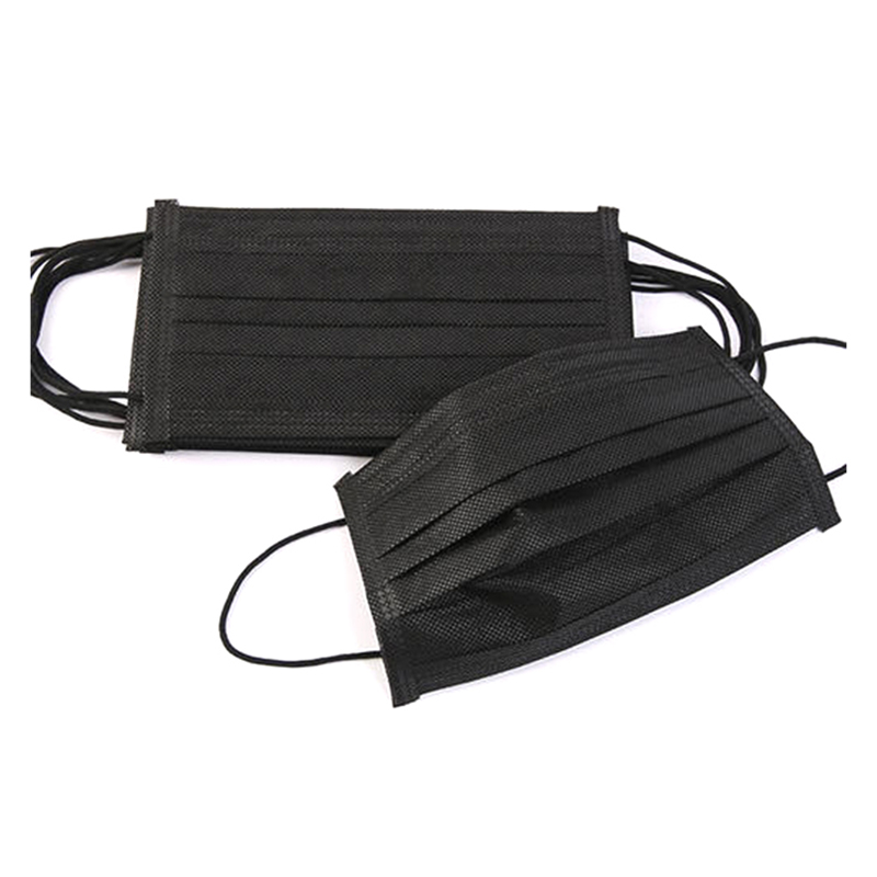 3-rétegű arcmaszk, egyszerhasználatos nem orvosi maszk, HD-01Black-2black