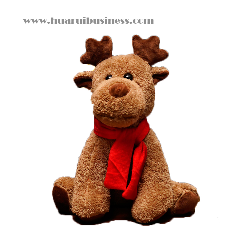 Karácsonyi jávorszarvas, hóember plüss játék, kitömött baba karácsonyi dekorációra.