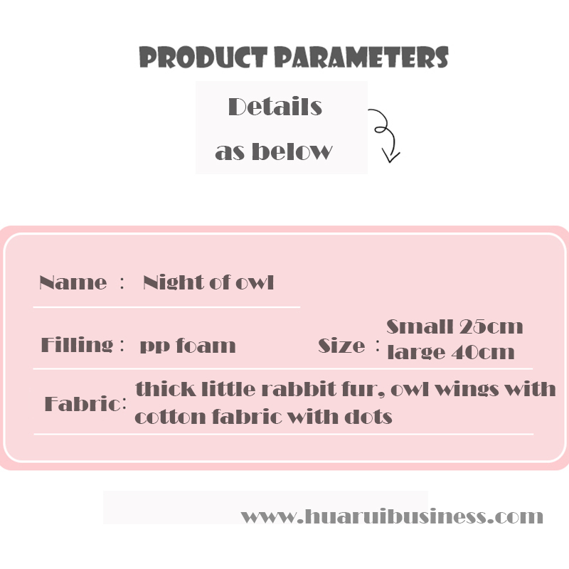 Vastag nyúlprém éjszakai madár bagoly játék \/ plüss baba \/ töltött bagoly