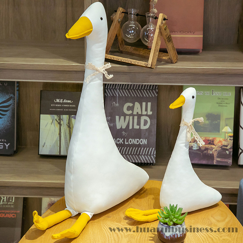 Sár fehér liba játék/plüssbaba/lakberendezési cikk