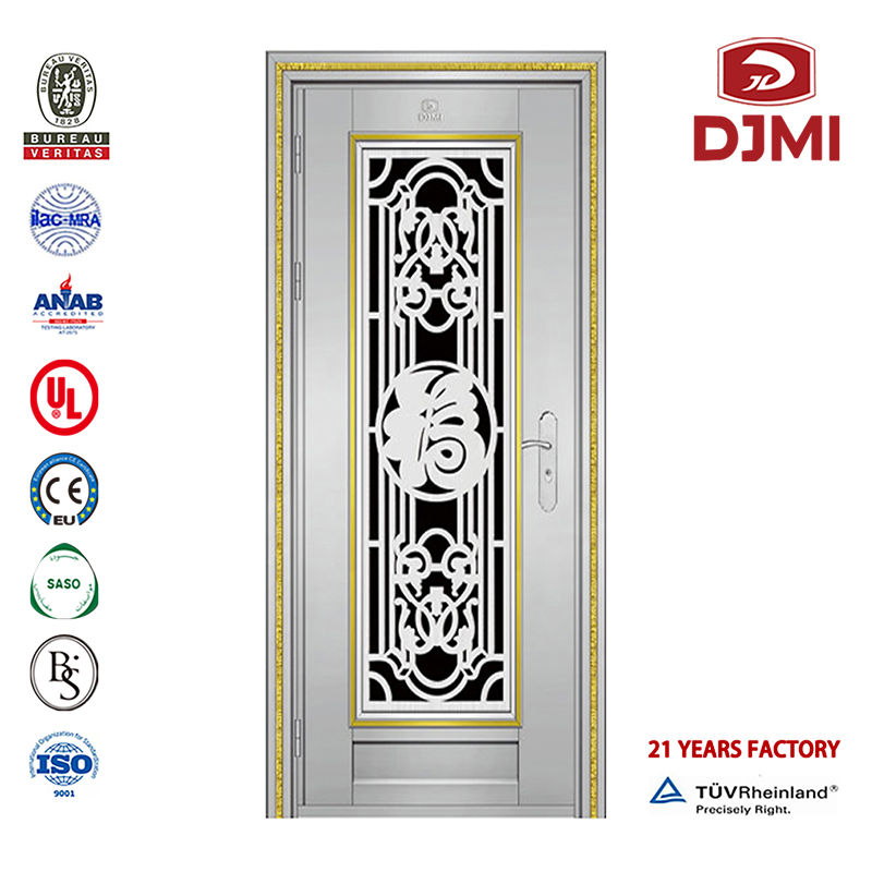 Lakossági ár Stainless Steel Security Door Cheap Indian Designs Double Entrance Double Security Doors Homes Stainless Steel Custom 304-es ablakkal a Stainless Steel Handle Door