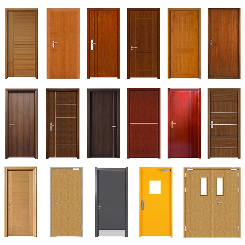 Chinese Factory Flat Safety Design Door for Proof Fire Rated Apartman Doors High Quality Main Safety Wood Fire Wood Design Solid Timber Doors új beállítások Ul Listed Frame and Leaf Resisdent Wood Door tűzzel számított kilépő aj...