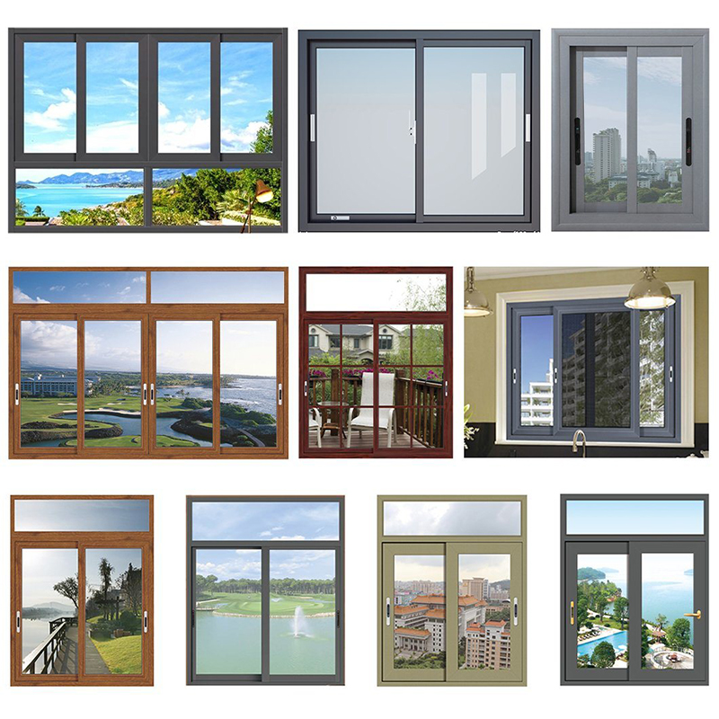 Faszínű ablakok Alumínium Üveg Üveg Csúszás Ajtók Price Professional Double Glazing Windows Wooden Color Windows Sling Sling Aluminium Glass Doors New Design Német Hardware Windows Double Glass Sliding Doors