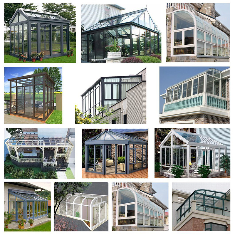 A márkájú új alumínium tervezés szigetelt üveg Sunroom Alumínium Sunsons szobák Forró eladás Aluminium Alumínium Design Sunroom Winter Graden. Egyedi mezőgazdasági temberált Üvegház a Sunroom Garden Sun Room számára