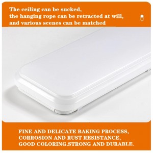 4FT LED Commercial Wrabaround Shop Light Fixture 60W Low Bay Linear Flushmount Office Ceiling [4 lamp 32W Fluoreszcent egyenértékű] 500K Daylight White ETL Listed