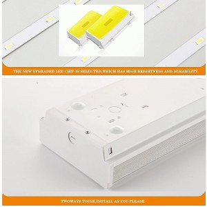 Hét-inch Rhombus,4FT LED Wrabaround 40W wrap Light, 400K Semleges White, 4 Foot LED Shop Lights for Garage