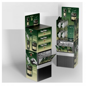 TMJ714 Gyártó Egyedi többrétegű, műanyag polc, szupermarket, tej, italok, polcok, áruházi kiskereskedelemi kijelző