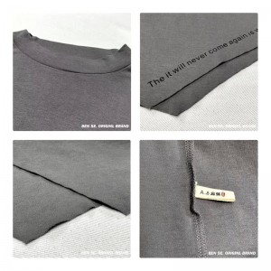 Laza elrendezés Minimalista Keretgalléros stílusban Szorított ingujj stílus Alkalmi Szilárd színű pamut és textília túlméretezett 12631 T- pólók