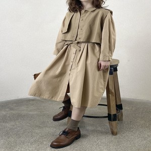 Laza kialakítás Minimalista Stílusos Egyszerű Egyszerű Szilárd szín Nyomtatott szín pamut és ágynemű túlméretezett M872 Shirt Ruha + Waistcoat