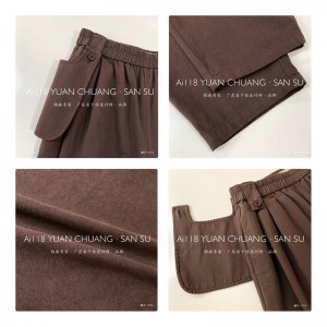 Laza, minden alkalomra szabott női nadrág, legkényelmesebb alkalmi stílusú pamutvászon egyedi 11713 stílusos és laza nadrág