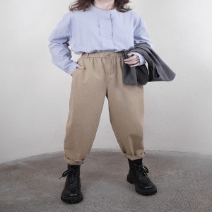 Laza elrendezés Minimalista stílusos, átlagos, szilárd színű, csíkos, túlméretezett, egyedi 17718-as galléros ing