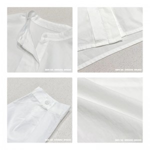 Laza elrendezés Minimalista stílusos, átlagos, szilárd színű, csíkos, túlméretezett, egyedi 17718-as galléros ing