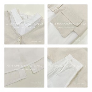 Laza kialakítás Minimalista stílusos, átlagos, szilárd színű, csíkos, ellenőrizve a túlméretezett Ml550-es öltöny + bőrkabát