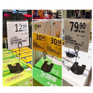 TMJ715 rozsdamentes acélból készült reklámáru árcímkéje klip a tortából, a sütés árának megjelenítéséről