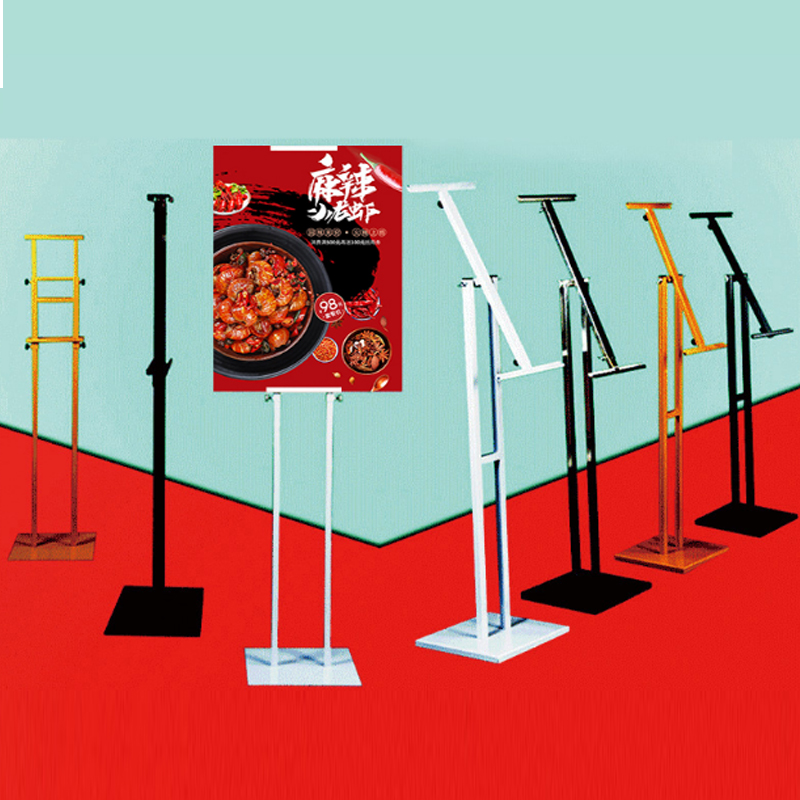 TMJ POP 010 ezüst fekete talapzattábla plakát kijelző tartó állvány reklám led menü tábla
