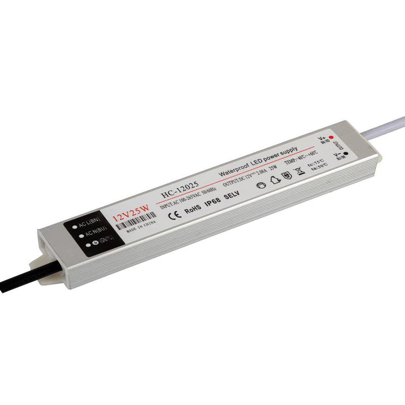 12V 25W Vízálló OEM ODM LED tápegység IP67 áramellátó átalakító készülék