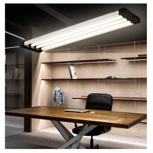 Irodai bevásárlóközpont Irodai csillár Csillár Csillár Csillár Egyszerű szalag alakú sarok mennyezeti lámpa Nagy teljesítményű