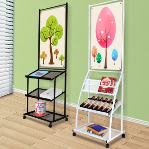 TMJ -549 nagykereskedelmi hordozható padlópor bevonatú fémmagazin kijelző állvány