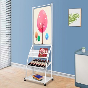 TMJ -549 nagykereskedelmi hordozható padlópor bevonatú fémmagazin kijelző állvány