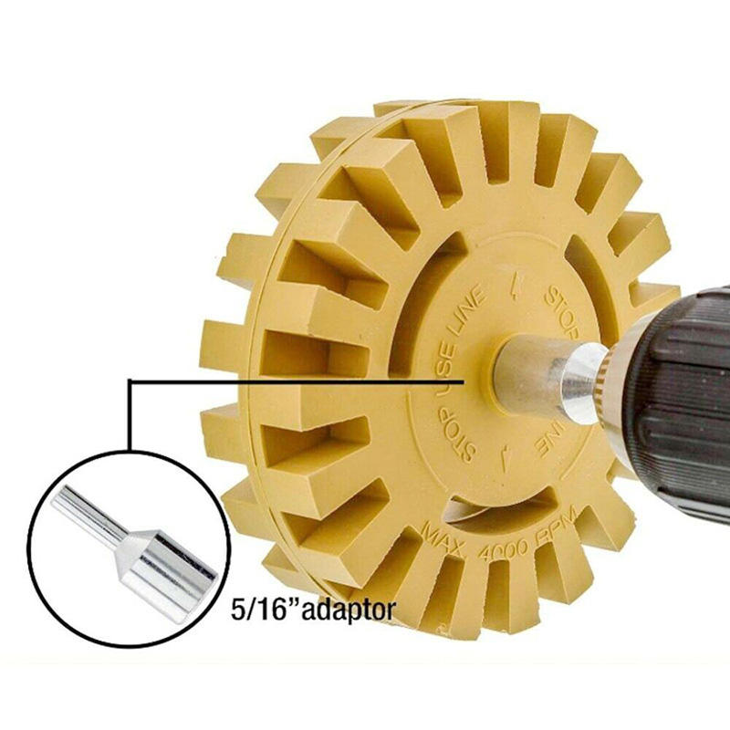 Factory Price Rubber Eraser Wheel with Drill Adapter Kit Decal Pincsíkos Ragasztó eltávolító