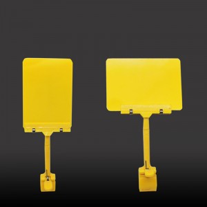 TMJ POP 038 átlátszó heveder ragasztó műanyag klip a névtáblán A6 szupermarket polc akril tábla tartó 11x14 akril címke tartó