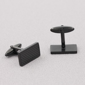Divatékszer kiegészítői ing, Cufflinks Black Plated Classic Gift for Wedding Besity