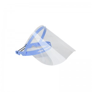 EN 166 Fröccsenésgátló Levehető arcvédő biztonsági arcvédő Műanyag arcvédő állítható kerettel