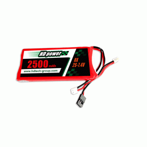 HD POWER 2500mAh 3C 2S 7.4V LiPO akkumulátor vevőhöz és adóhoz