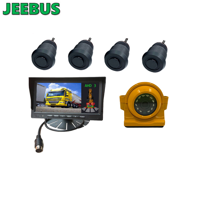 Nagy teherbírású teherautók parkolóérzékelői Parktronic kijelző 4 érzékelő hátrameneti kamera kamera asszisztencia radar detektor 7 \